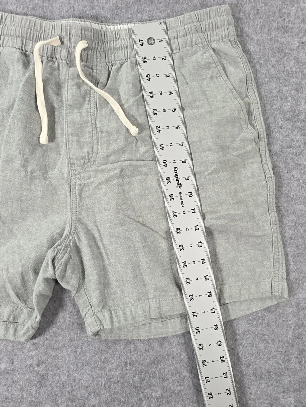 J. Crew Men's Drawstring Linen-Blend Shorts - Gray Sz XL 5